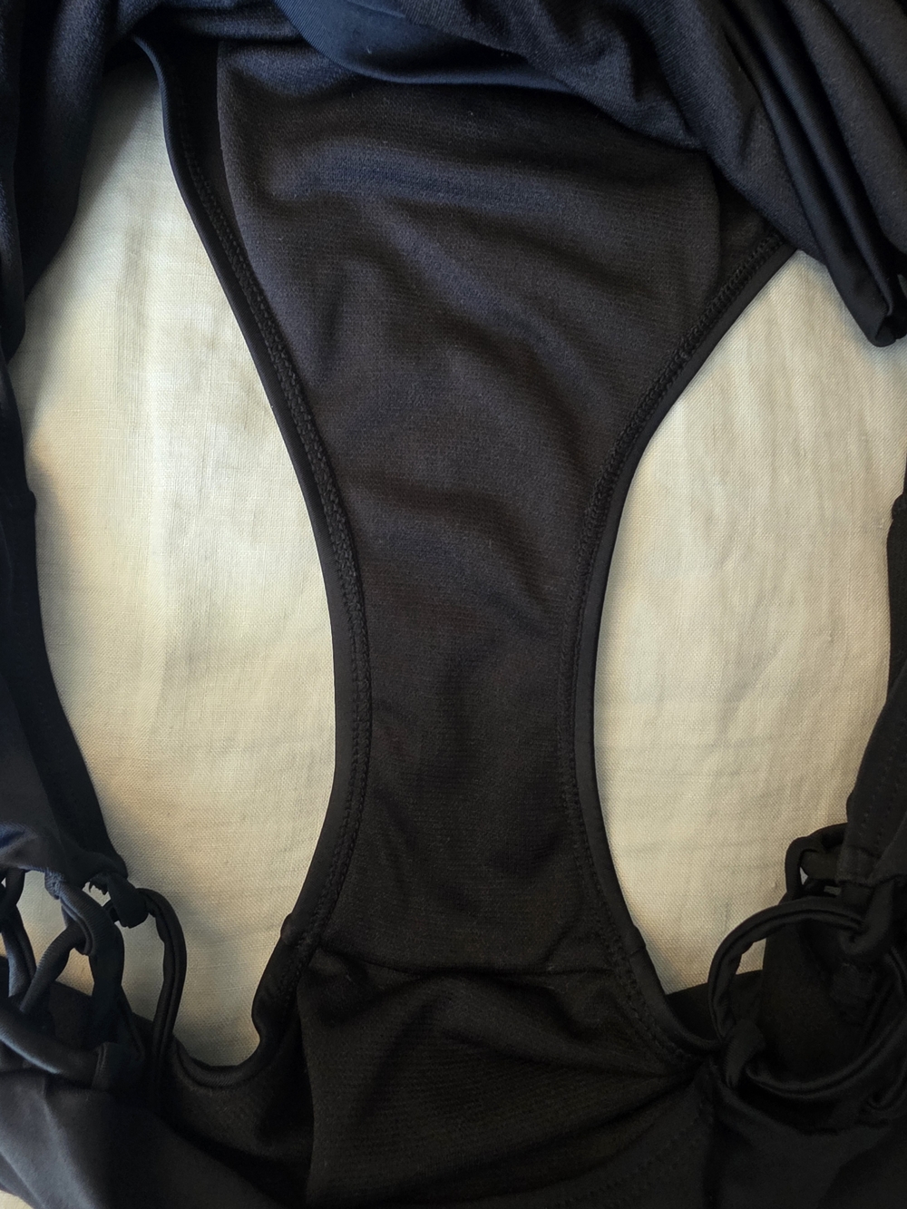 Swimsuits For All Secret Agent Black Lace-Up Plunge One-Piece - Picture 6 of 8